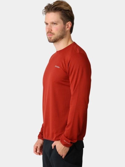 Columbia Tech Trail Utility Warm Long Sleeve Crew férfi hosszú ujjú sport póló piros színben 3