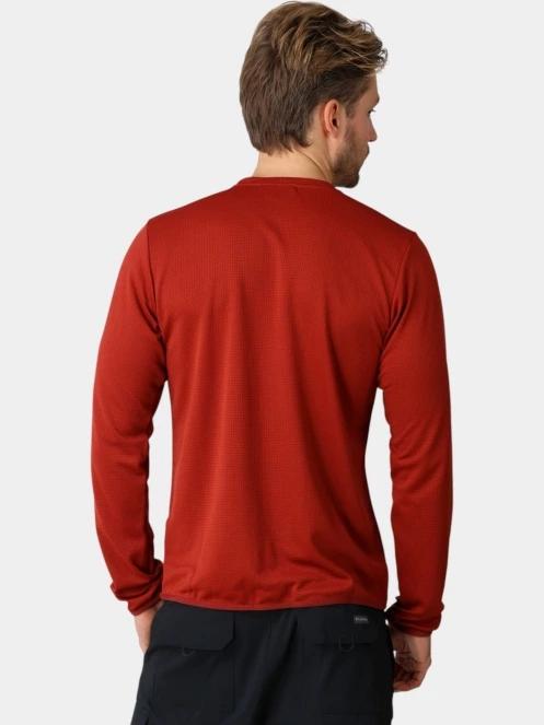 Columbia Tech Trail Utility Warm Long Sleeve Crew férfi hosszú ujjú sport póló piros színben 4