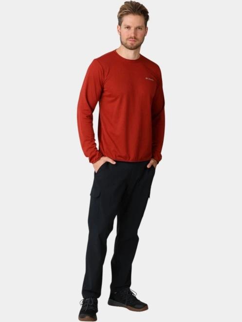 Columbia Tech Trail Utility Warm Long Sleeve Crew férfi hosszú ujjú sport póló piros színben 5