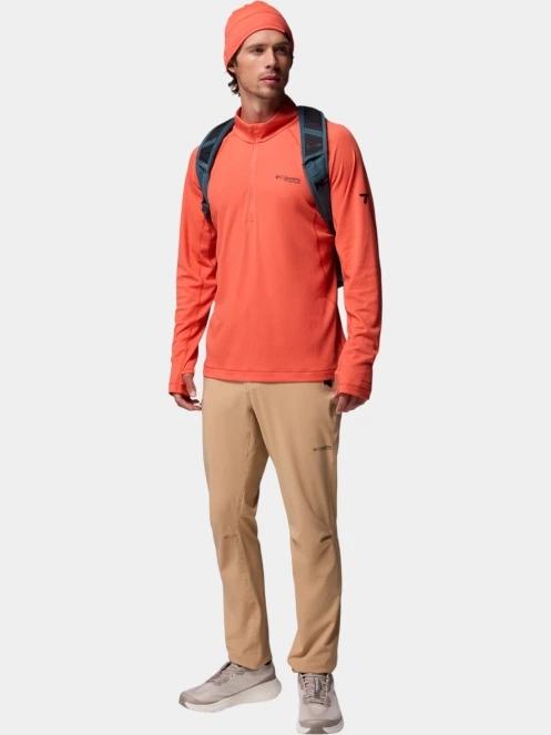 Columbia Driventure Half Zip férfi hosszú ujjú sport póló narancssárga színben 5