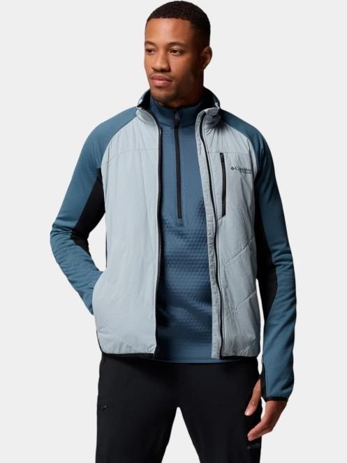 Columbia Arctic Chest Hybrid Full Zip férfi polár pulóver kék színben 5