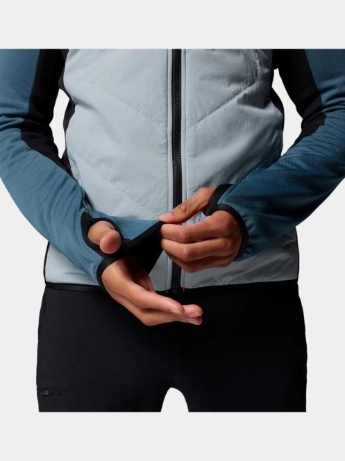 Columbia Arctic Chest Hybrid Full Zip férfi polár pulóver kék színben 7