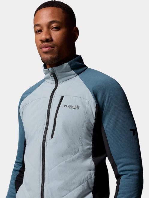 Columbia Arctic Chest Hybrid Full Zip férfi polár pulóver kék színben 8