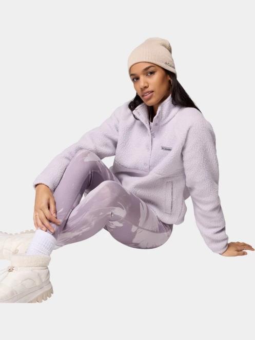 Columbia Jasper Ridge Pebbled Fleece Half Snap női polár pulóver lila színben 6