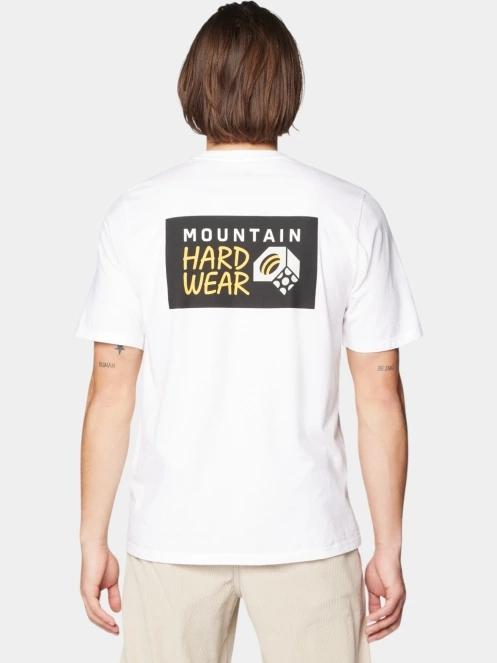 Mountain Hardwear MHW Box Logo Short Sleeve férfi rövid ujjú póló fehér színben 4