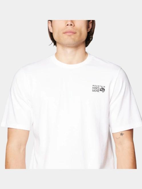 Mountain Hardwear MHW Box Logo Short Sleeve férfi rövid ujjú póló fehér színben 5