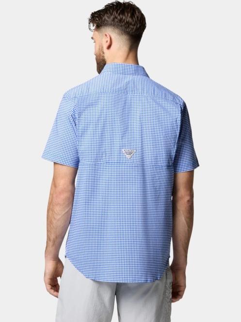 Columbia Harbor Peak Short Sleeve Shirt férfi rövid ujjú ing kék színben 4