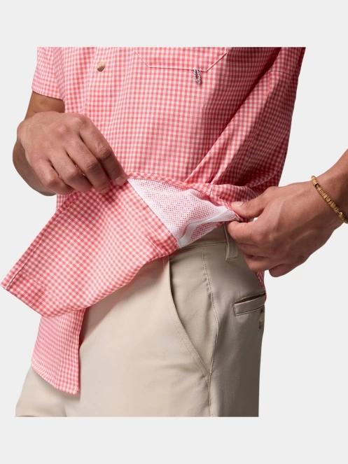 Columbia Harbor Peak Short Sleeve Shirt férfi rövid ujjú ing rózsaszín színben 8