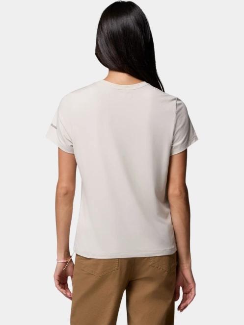 Columbia Parsons Point  Short Sleeve Logo Tee női rövid ujjú sport póló homok színben 4