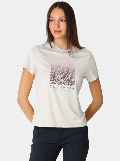 Columbia Parsons Point  Short Sleeve Graphic Tee női rövid ujjú sport póló homok színben 2