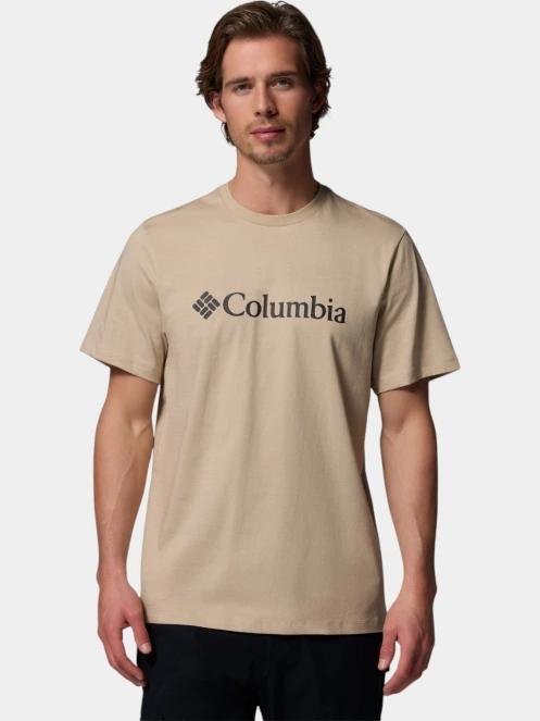 Columbia CSC Basic Logo Tee férfi rövid ujjú póló homok színben 2