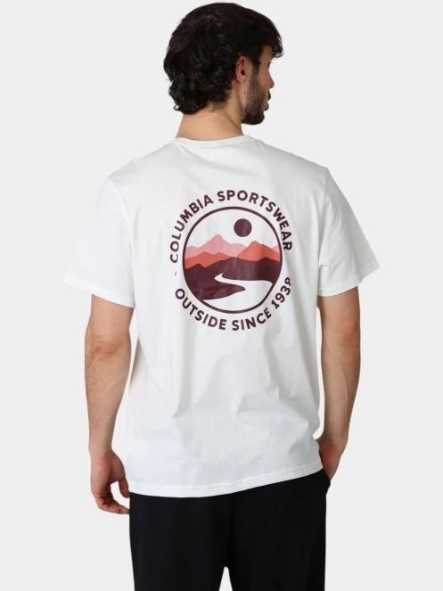 Columbia CSC Outdoor Back Graphic Tee férfi rövid ujjú póló fehér színben 4