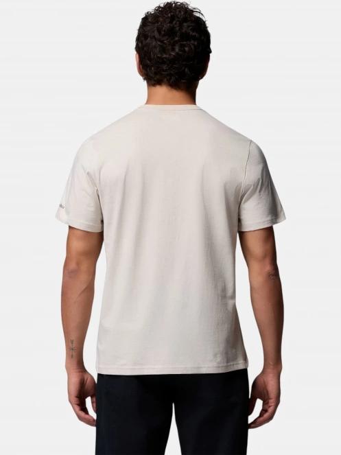 Columbia CSC Seasonal Graphic Tee férfi rövid ujjú póló homok színben 4