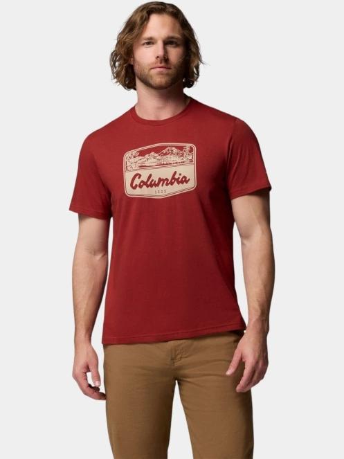 Columbia CSC Seasonal Graphic Tee férfi rövid ujjú póló piros színben 2