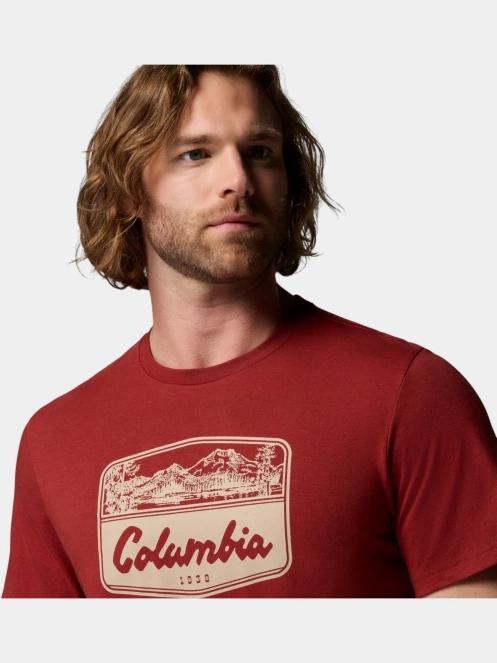 Columbia CSC Seasonal Graphic Tee férfi rövid ujjú póló piros színben 6