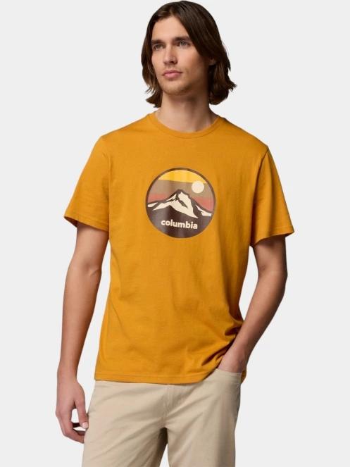 Columbia CSC Seasonal Graphic Tee férfi rövid ujjú póló narancssárga színben 2