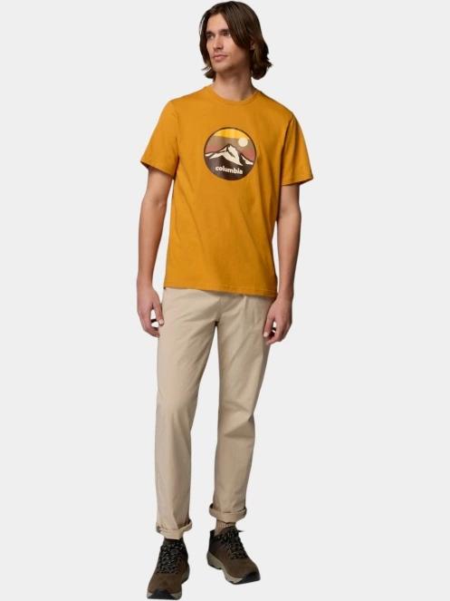 Columbia CSC Seasonal Graphic Tee férfi rövid ujjú póló narancssárga színben 5