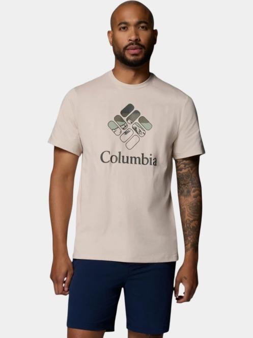 Columbia CSC Seasonal Graphic Tee férfi rövid ujjú póló homok színben 2
