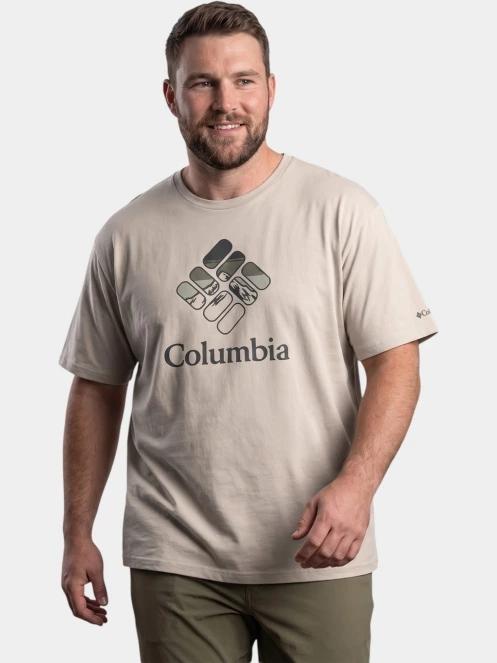 Columbia CSC Seasonal Graphic Tee férfi rövid ujjú póló homok színben 2