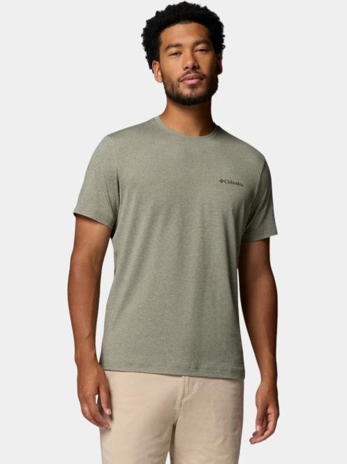 Columbia Parsons Point Short Sleeve Logo Tee férfi rövid ujjú sport póló sötétzöld színben 2