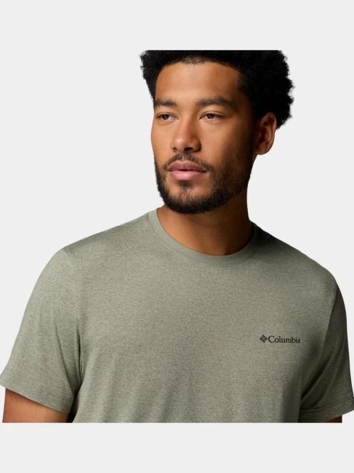 Columbia Parsons Point Short Sleeve Logo Tee férfi rövid ujjú sport póló sötétzöld színben 6