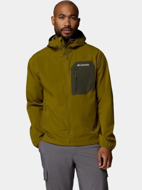 Columbia Tall Heights III Hooded Softshell férfi hibrid felső zöld színben 2