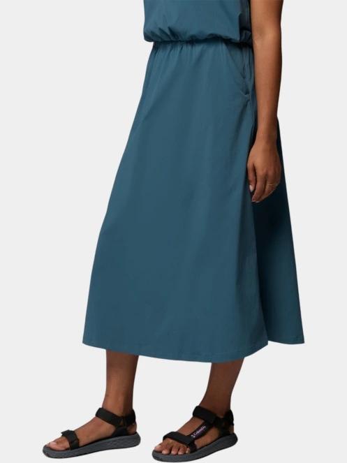 Columbia Chill Creek Long Woven Skirt női maxi szoknya kék színben 3