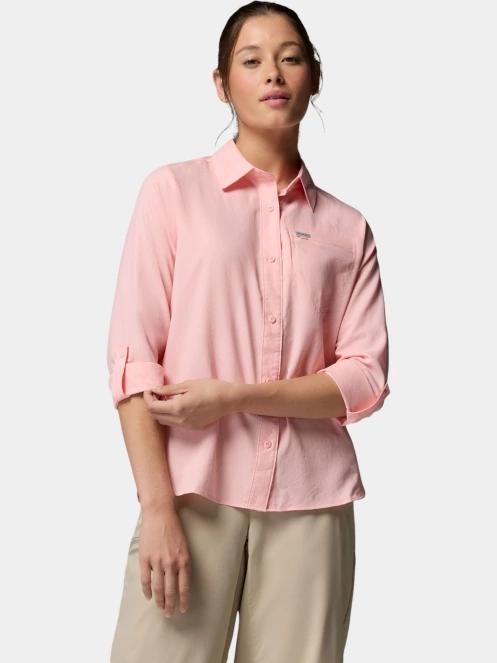 Columbia Silver Ridge Utility II Long Sleeve Shirt női hosszú ujjú ing rózsaszín színben 11