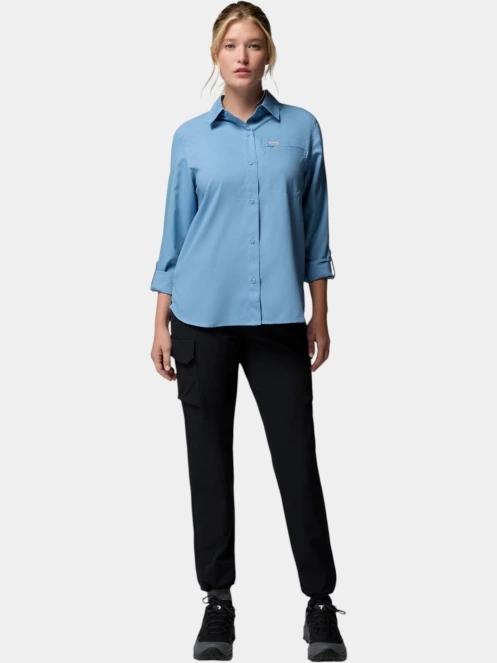 Columbia Silver Ridge Utility II Long Sleeve Shirt női hosszú ujjú ing kék színben 5