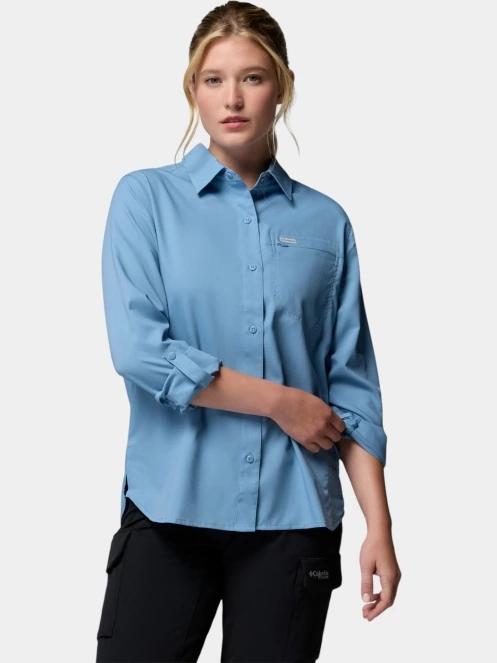 Columbia Silver Ridge Utility II Long Sleeve Shirt női hosszú ujjú ing kék színben 6