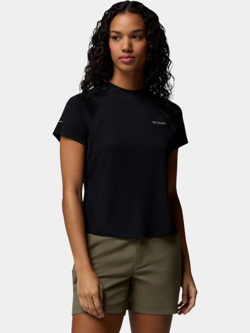 Columbia Stealth Spring Short Sleeve Tee női rövid ujjú sport póló fekete színben 2