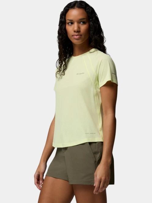 Columbia Stealth Spring Short Sleeve Tee női rövid ujjú sport póló sárga színben 3