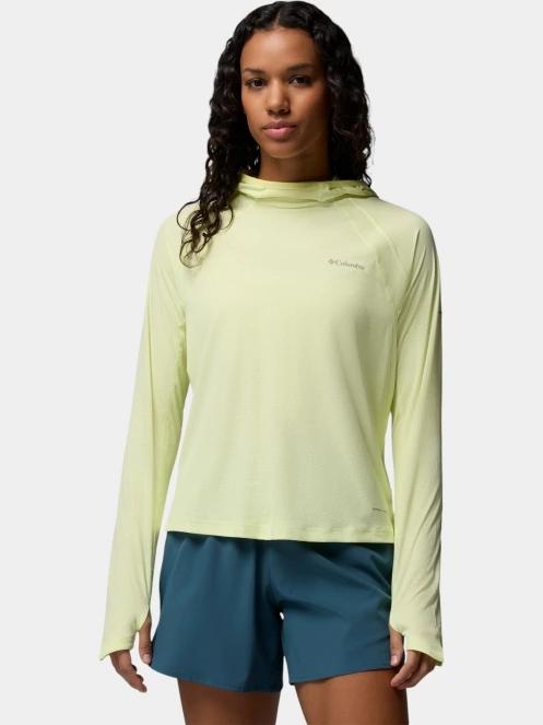 Columbia Stealth Spring Long Sleeve Hoodie női hosszú ujjú sport póló sárga színben 2