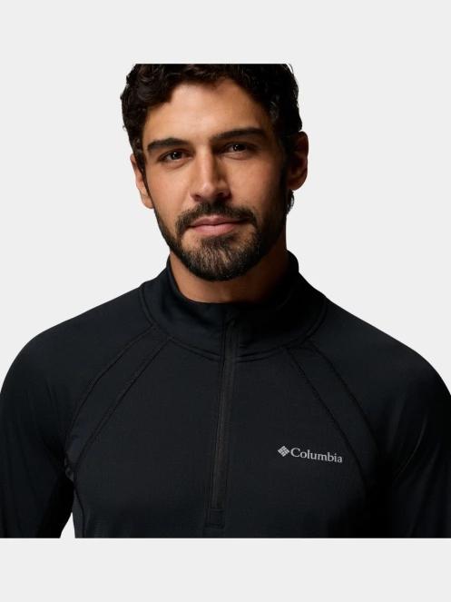 Columbia Stealth Spring Long Sleeve Half Zip Tee férfi hosszú ujjú sport póló fekete színben 7