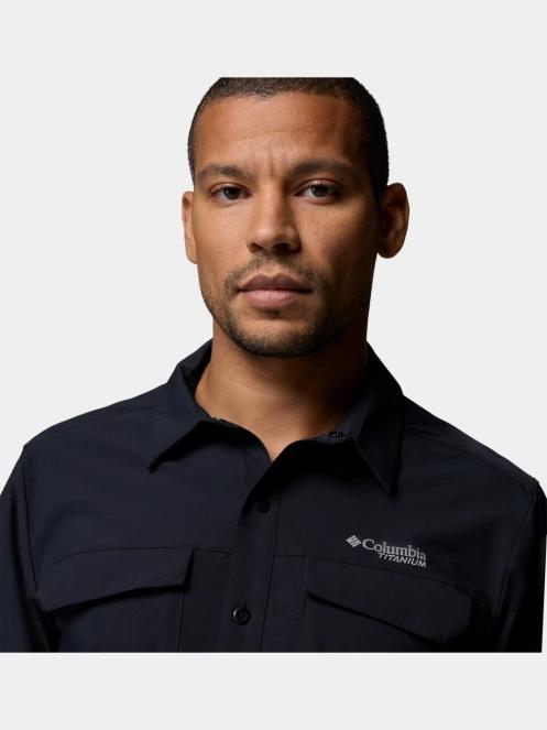 Columbia Silver Ridge Elite Long Sleeve Woven férfi hosszú ujjú ing fekete színben 8