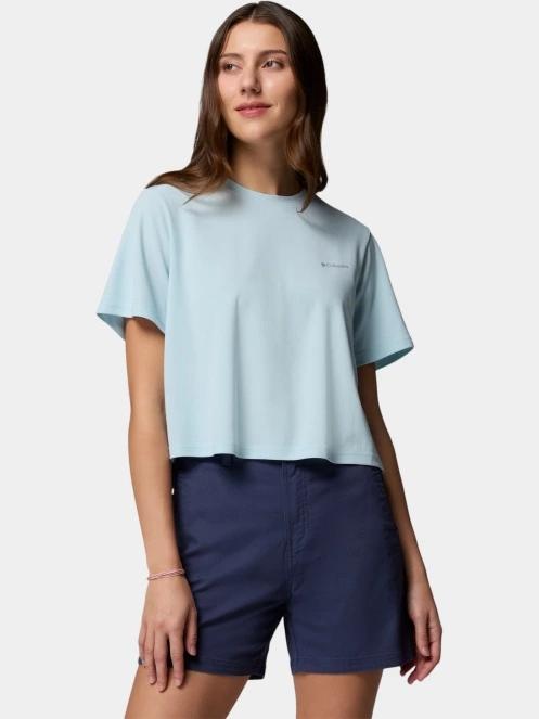 Columbia Chill Creek Pique Short Sleeve Tee női rövid ujjú póló világoskék színben 2