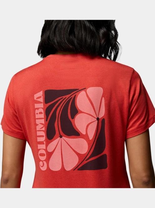 Columbia Parsons Point Back Graphic Tee női rövid ujjú póló piros színben 6