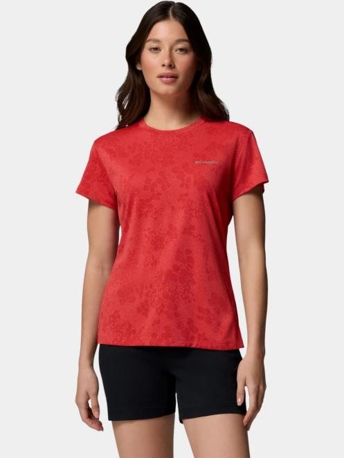 Columbia Bluebird Canyon II Short Sleeve Crew női rövid ujjú sport póló piros színben 2