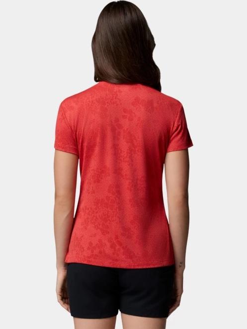 Columbia Bluebird Canyon II Short Sleeve Crew női rövid ujjú sport póló piros színben 4