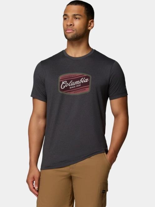 Columbia Parsons Point Short Sleeve Graphic Tee férfi rövid ujjú sport póló szürke színben 3