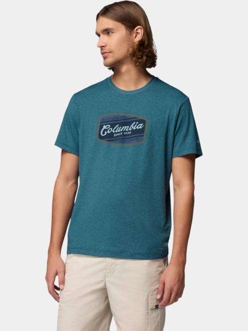 Columbia Parsons Point Short Sleeve Graphic Tee férfi rövid ujjú sport póló kék színben 2
