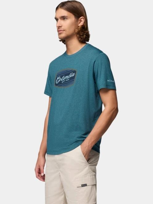 Columbia Parsons Point Short Sleeve Graphic Tee férfi rövid ujjú sport póló kék színben 3