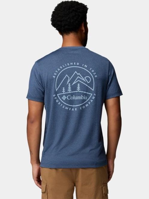 Columbia Parsons Point Short Sleeve Back Graphic Tee férfi rövid ujjú sport póló sötétkék színben 3
