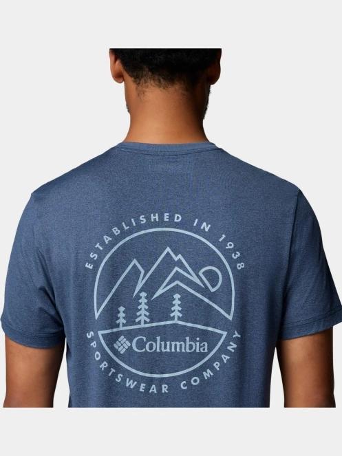 Columbia Parsons Point Short Sleeve Back Graphic Tee férfi rövid ujjú sport póló sötétkék színben 6