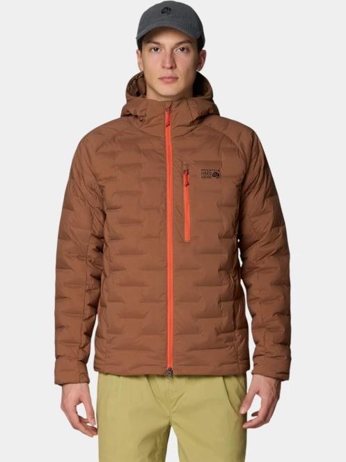 Mountain Hardwear StretchDown™ Hooded Jacket férfi pehelykabát barna színben 2