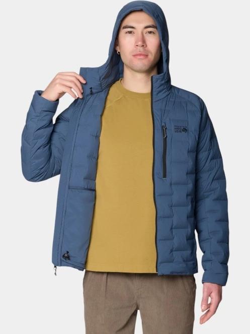 Mountain Hardwear StretchDown™ Hooded Jacket férfi pehelykabát kék színben 5
