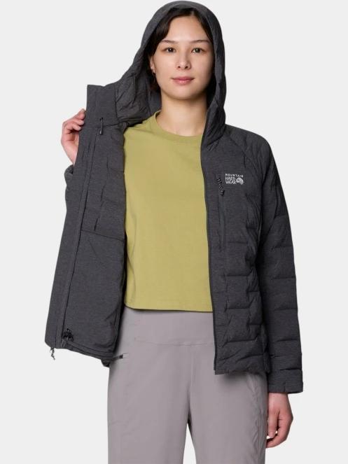 Mountain Hardwear StretchDown™ Hooded Jacket női pehelykabát szürke színben 5