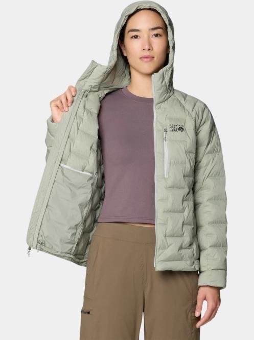 Mountain Hardwear StretchDown™ Hooded Jacket női pehelykabát szürke színben 5