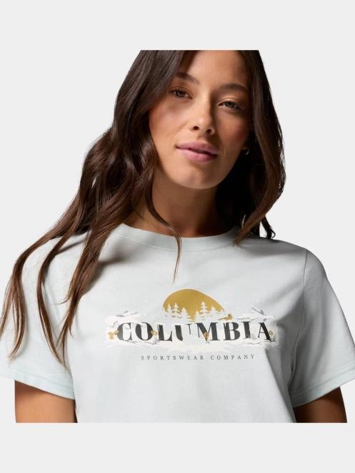 Columbia Rolling Bend Seasonal Graphic Tee női rövid ujjú póló világoszöld színben 6