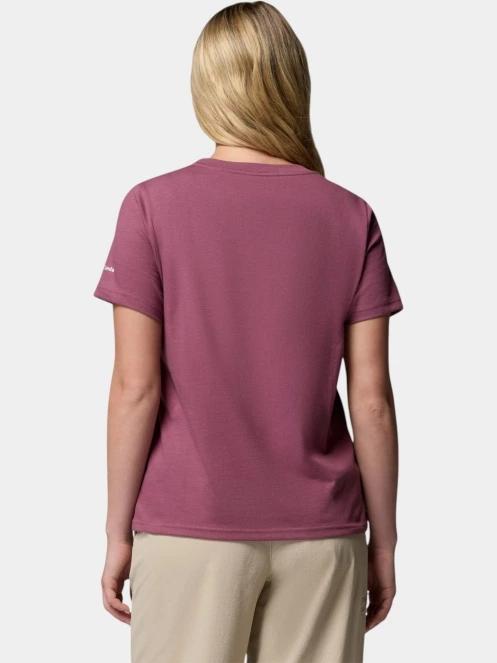 Columbia Rolling Bend Seasonal Graphic Tee női rövid ujjú póló lila színben 4